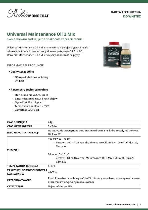 TDS Universal Maintenance Oil 2 Mix - PL