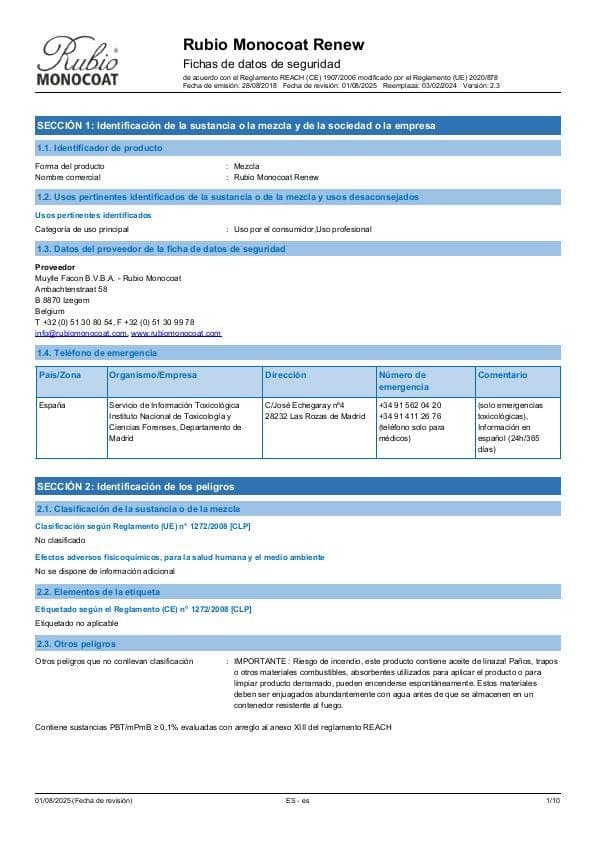 MSDS Renew - Spain - ES