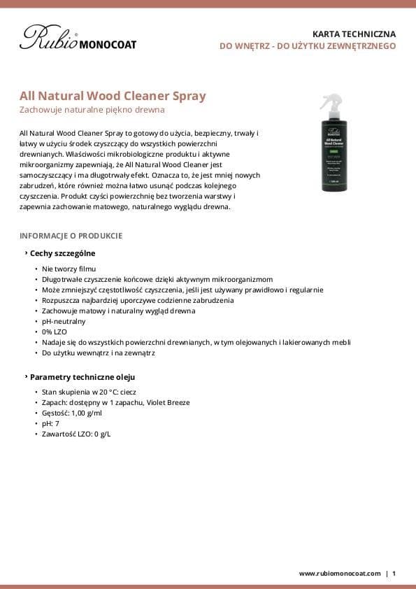 TDS All Natural Wood Cleaner Spray - PL