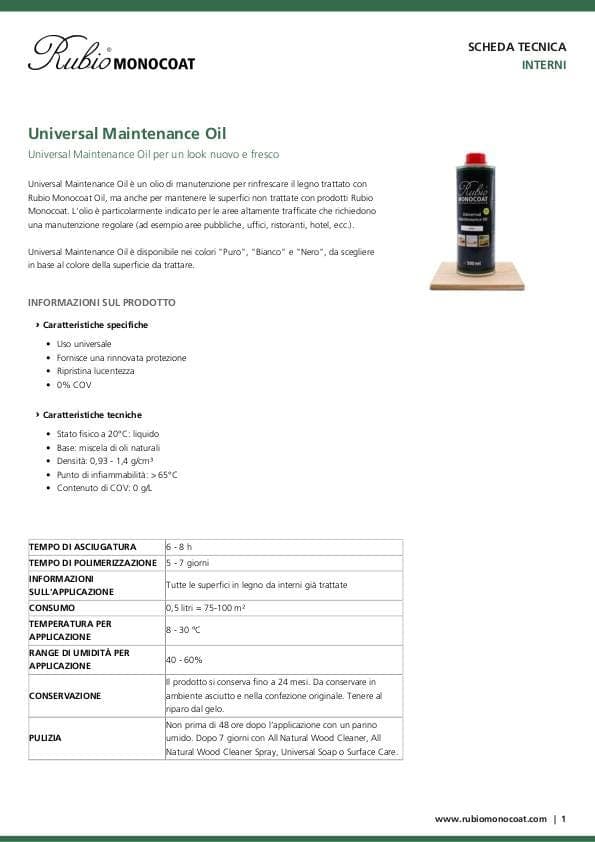TDS Universal Maintenance Oil - IT