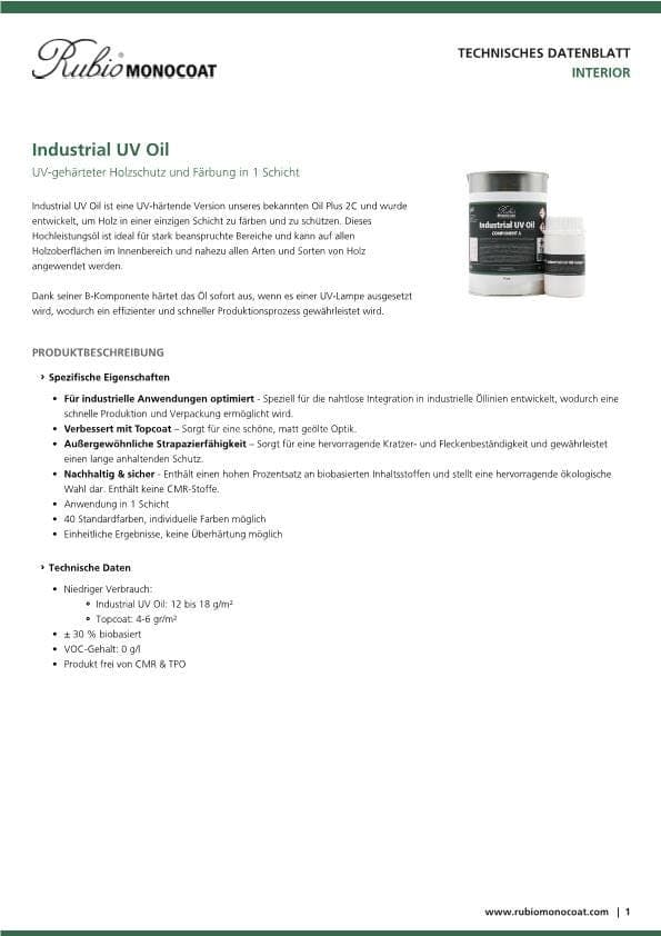 TDS Industrial UV Oil - DE