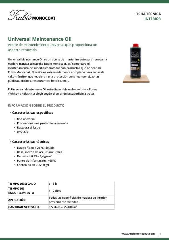 TDS Universal Maintenance Oil - ES