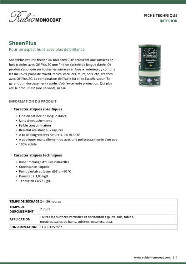 TDS SheenPlus - FR