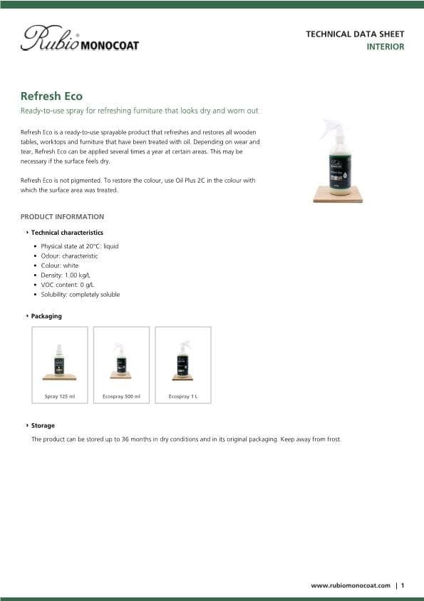 TDS Refresh Eco - EN