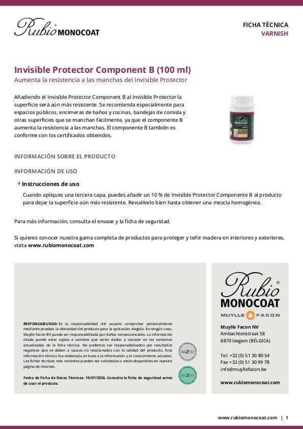 TDS Invisible Protector Component B (100 ml) - ES