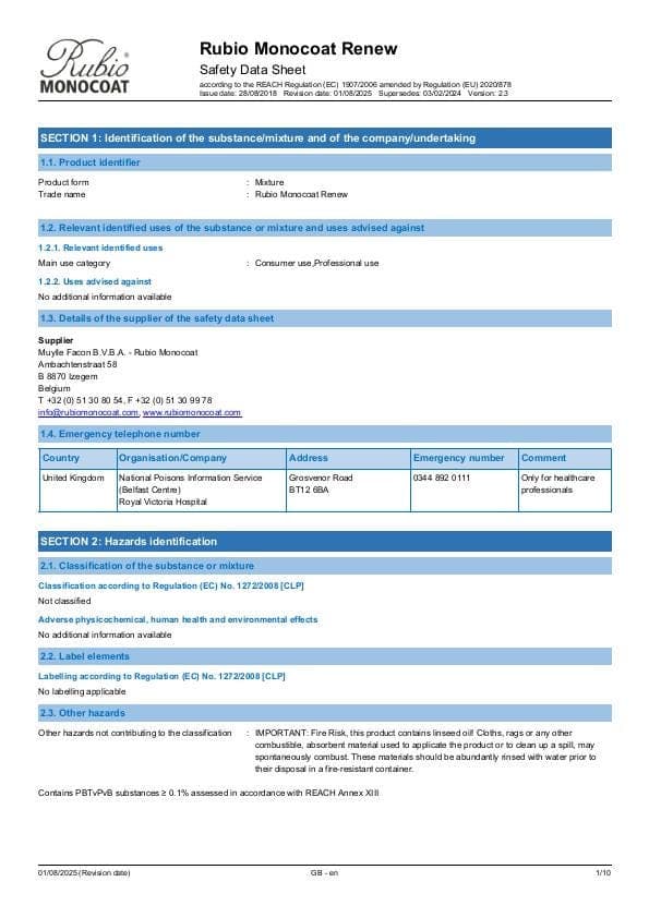 MSDS Renew - United Kingdom - EN