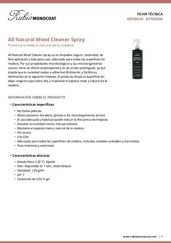 TDS All Natural Wood Cleaner Spray - ES