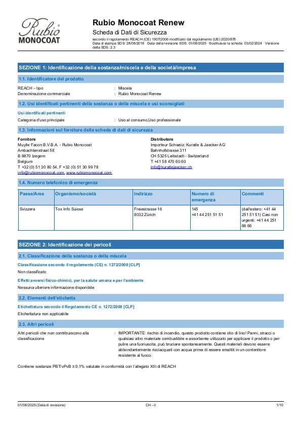 MSDS Renew - Switzerland - IT