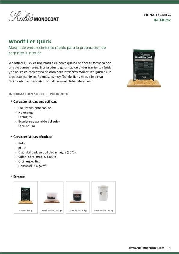 TDS Woodfiller Quick - ES