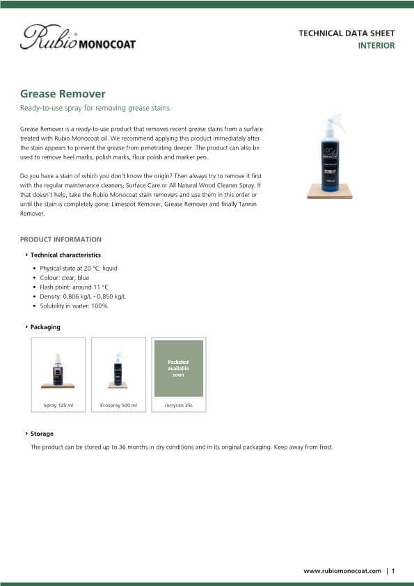 TDS Grease Remover - EN