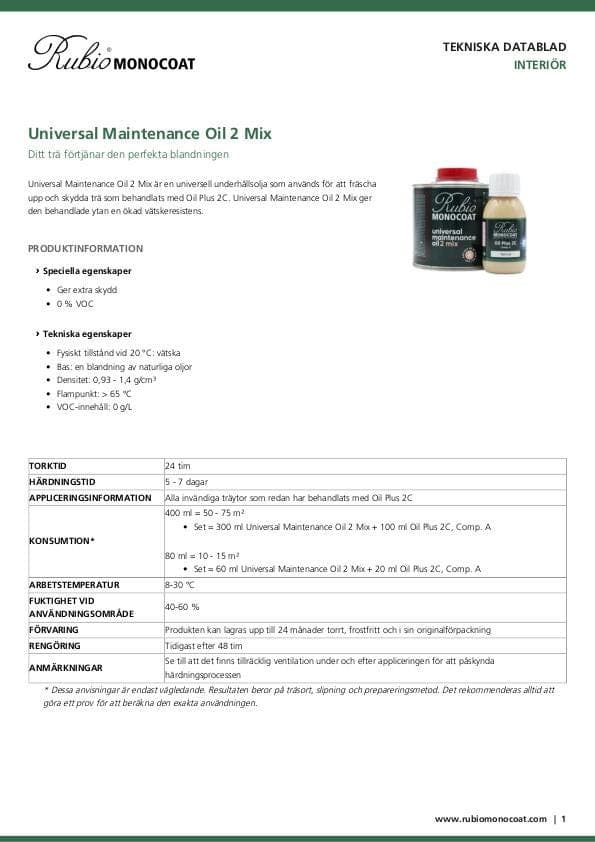 TDS Universal Maintenance Oil 2 Mix - SE