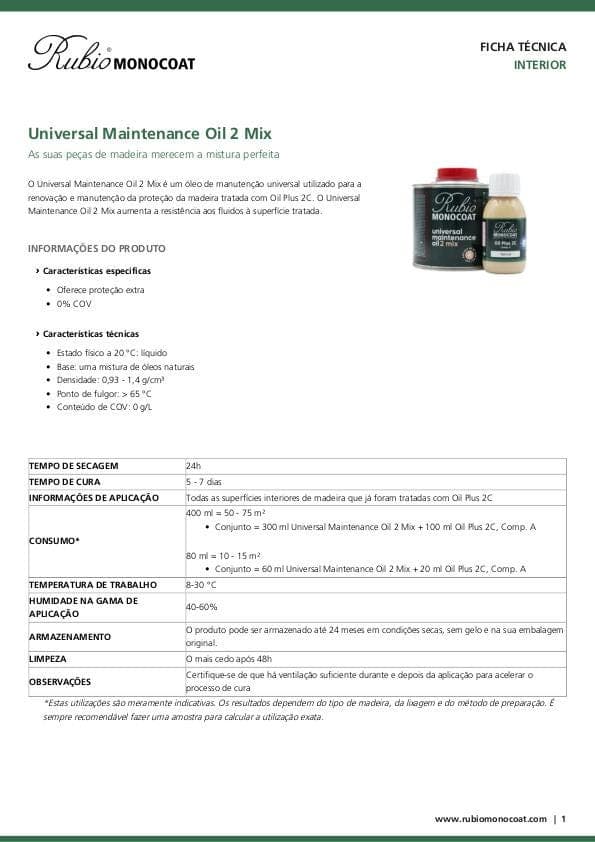 TDS Universal Maintenance Oil 2 Mix - PT
