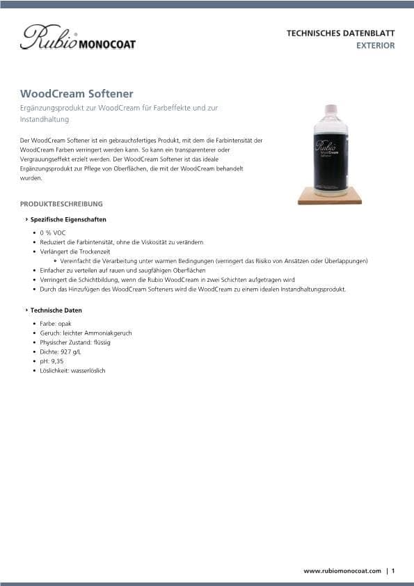 TDS WoodCream Softener - DE