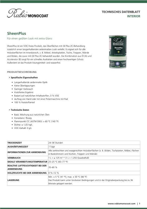 TDS SheenPlus - DE