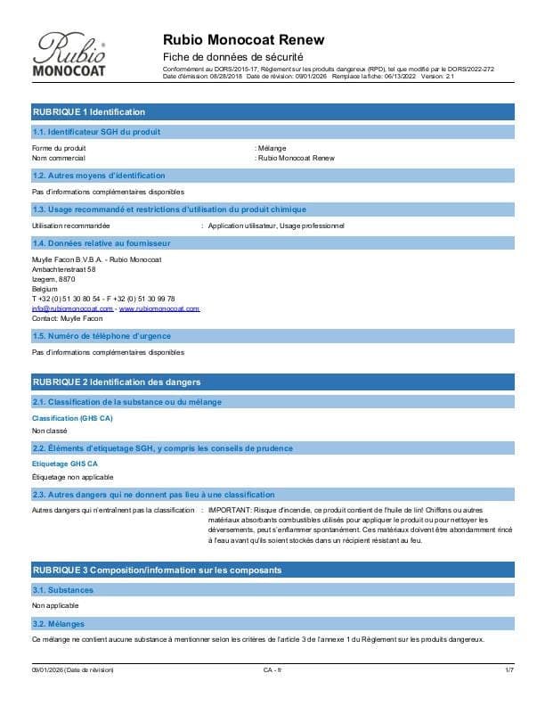 MSDS Renew - Canada - FR