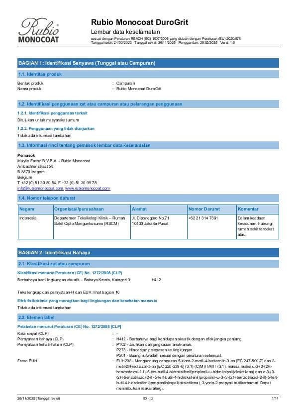 MSDS DuroGrit - Indonesia - ID