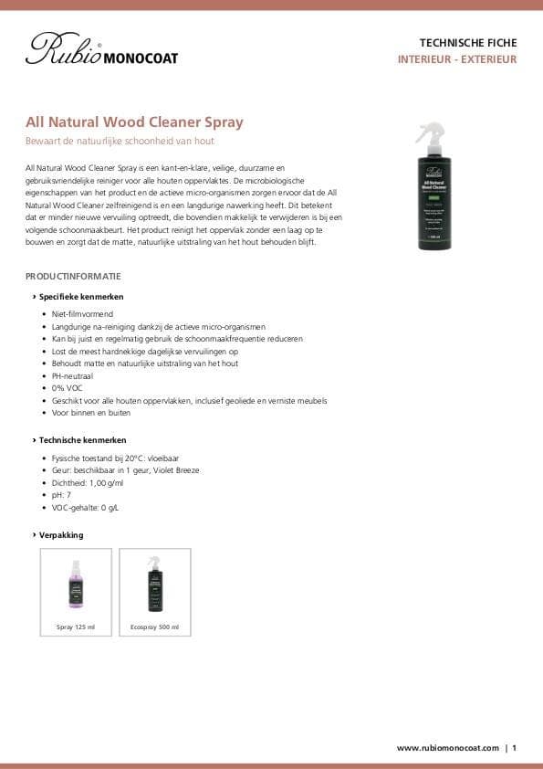 TDS All Natural Wood Cleaner Spray - NL