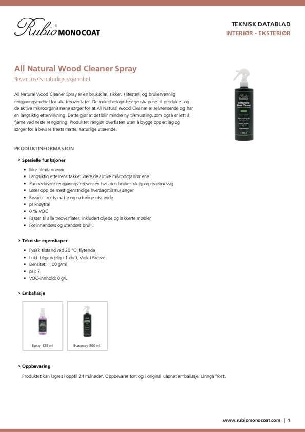 TDS All Natural Wood Cleaner Spray - NO