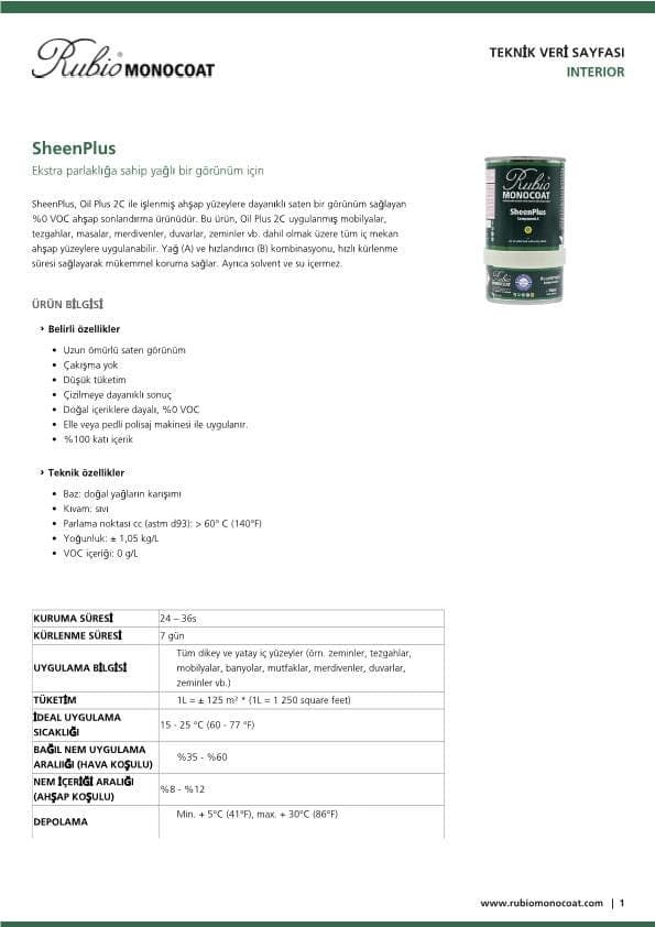 TDS SheenPlus - TU