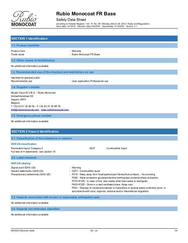 MSDS FR Base - USA - EN_US