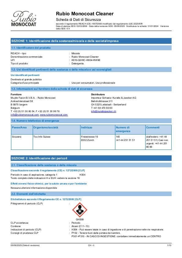 MSDS Cleaner - Switzerland - IT