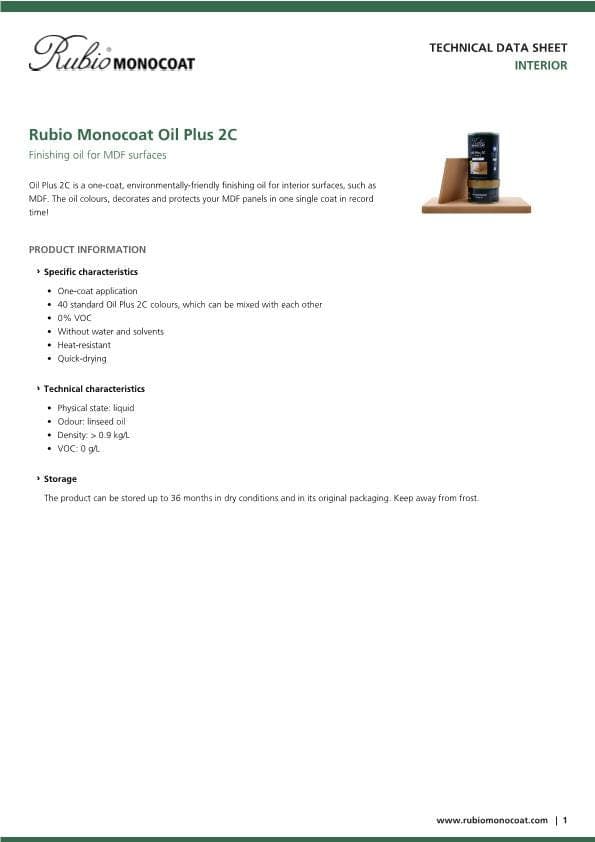 TDS Oil Plus 2C - MDF - EN