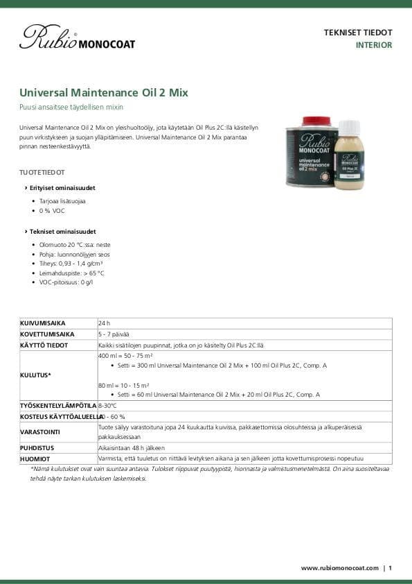 TDS Universal Maintenance Oil 2 Mix - FI