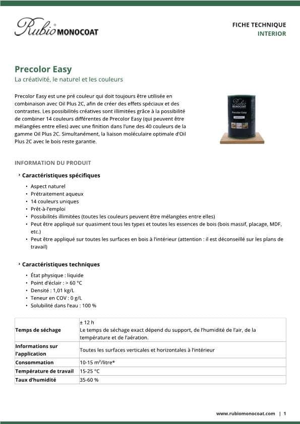 TDS Precolor Easy - FR