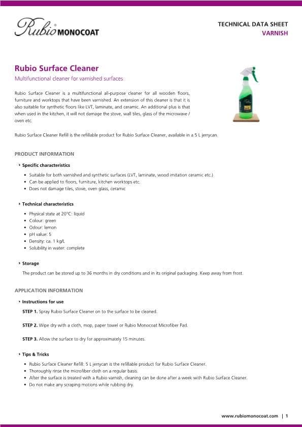 TDS Surface Cleaner - EN