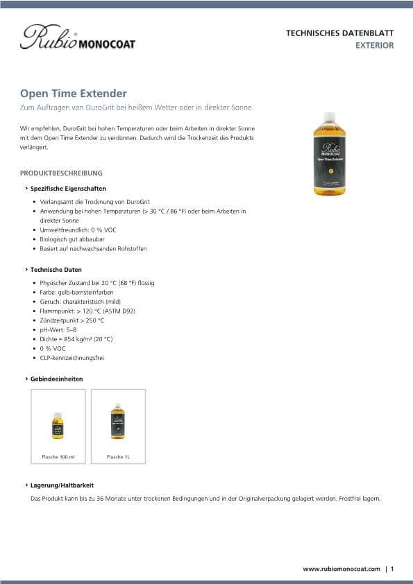 TDS Open Time Extender - DE