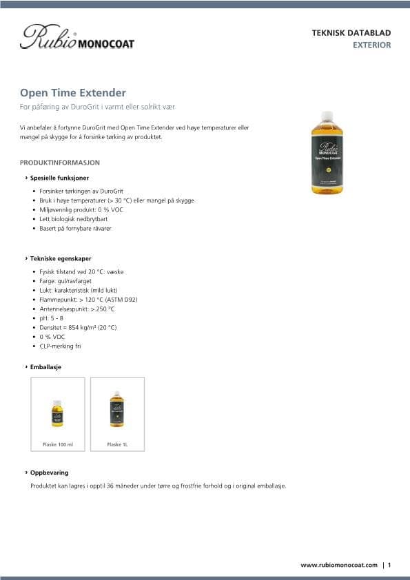 TDS Open Time Extender - NO