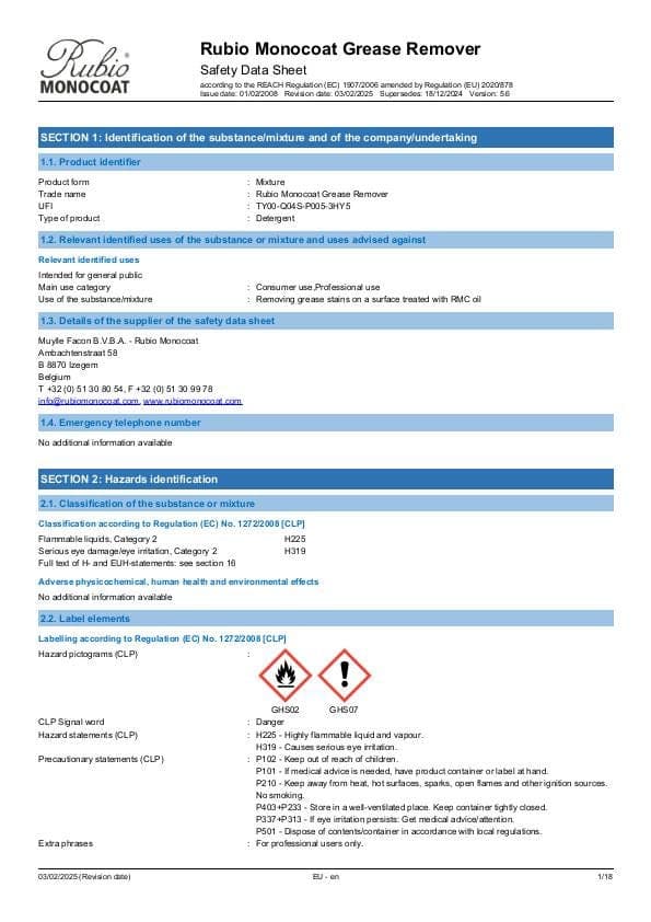 MSDS Grease Remover - EU - EN