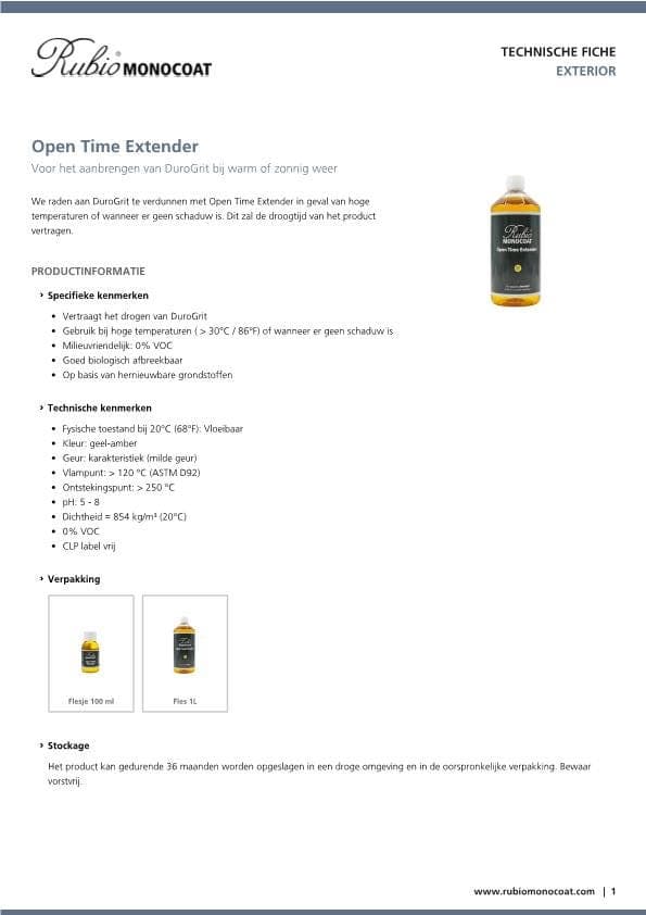 TDS Open Time Extender - NL