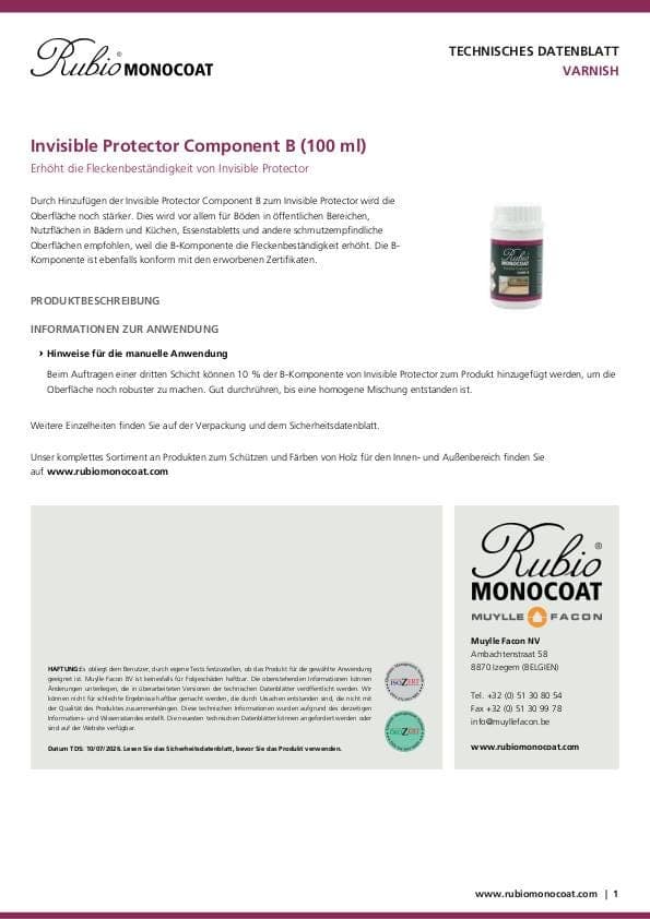 TDS Invisible Protector Component B (100 ml) - DE