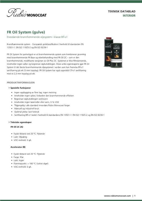 TDS FR Oil System (gulve) - NO