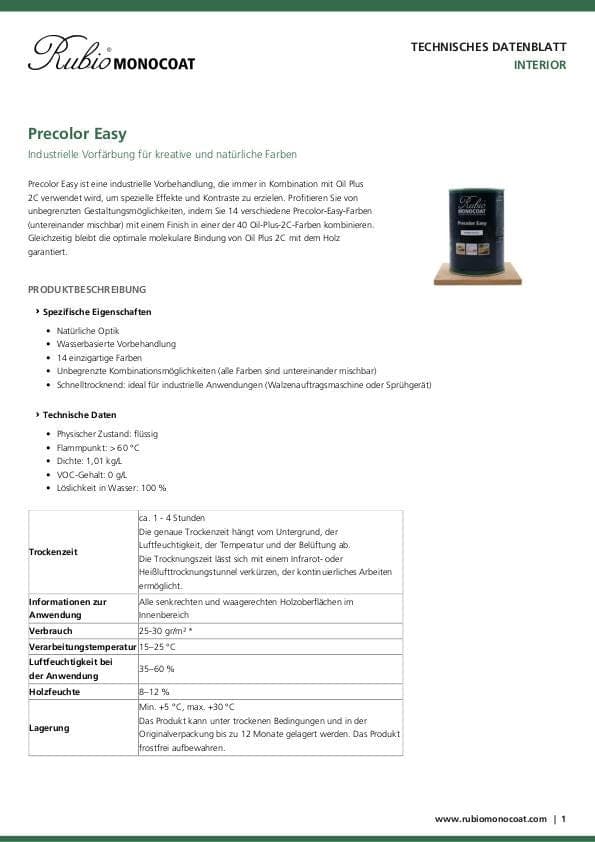 TDS Precolor Easy (industrial use) - DE