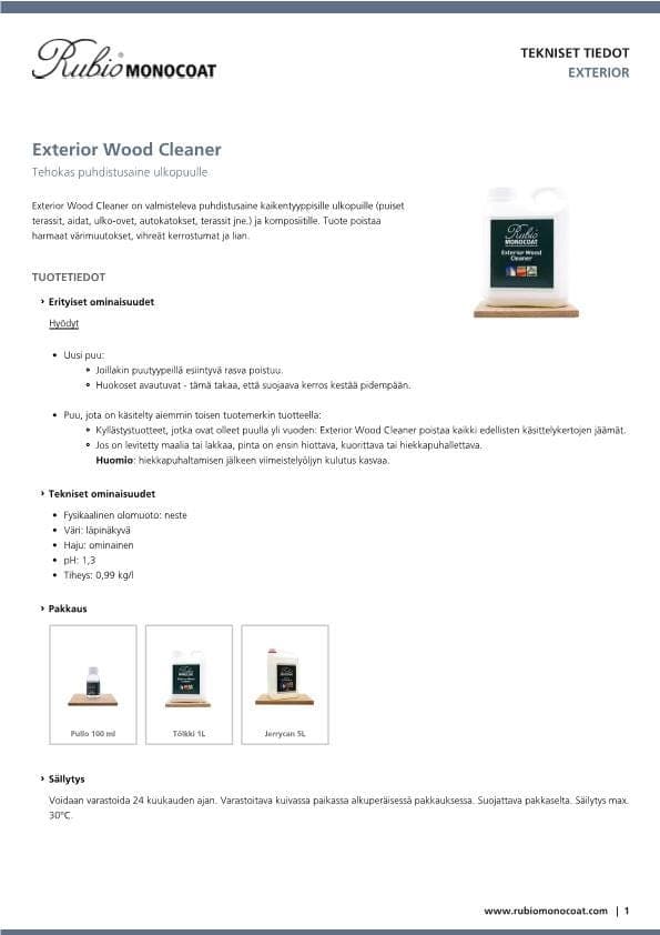 TDS Exterior Wood Cleaner - FI