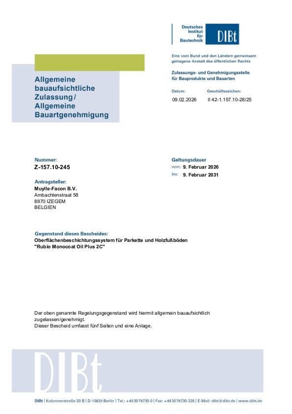 DIBT - Oil Plus 2C - Certificate (2026)
