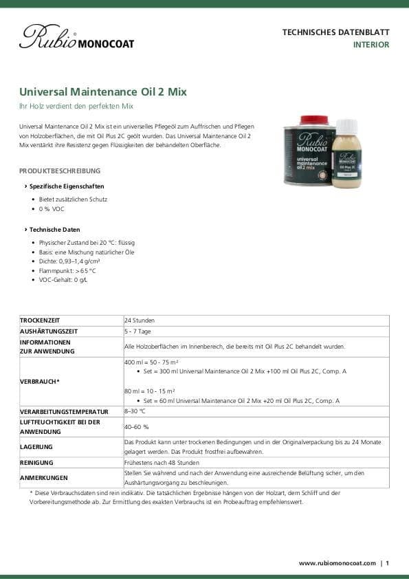 TDS Universal Maintenance Oil 2 Mix - DE