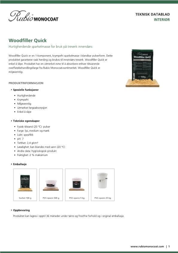 TDS Woodfiller Quick - NO
