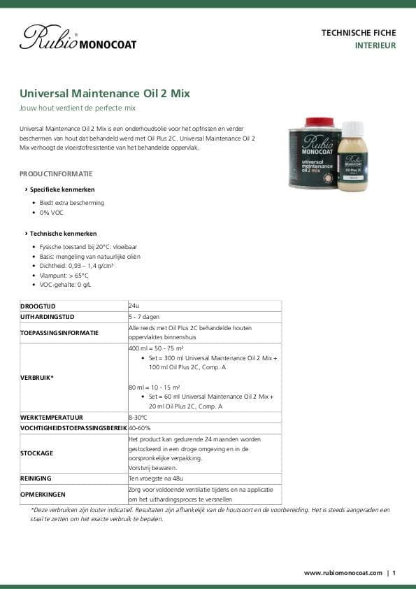 TDS Universal Maintenance Oil 2 Mix - NL