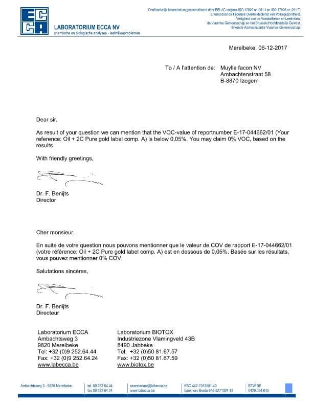 VOC statement Oil Plus 2C_comp. A_Goldlabel_EN_FR