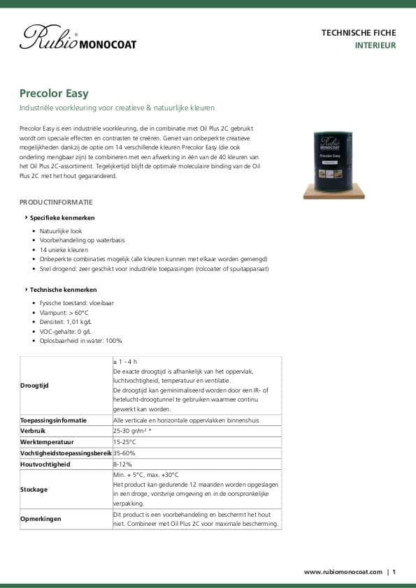 TDS Precolor Easy (industrial use) - NL