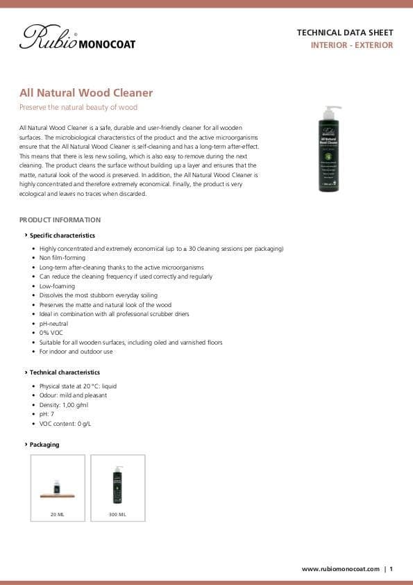 TDS All Natural Wood Cleaner - EN