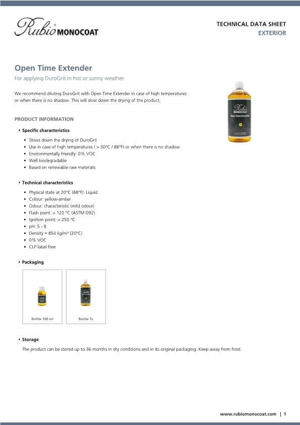 TDS Open Time Extender - EN