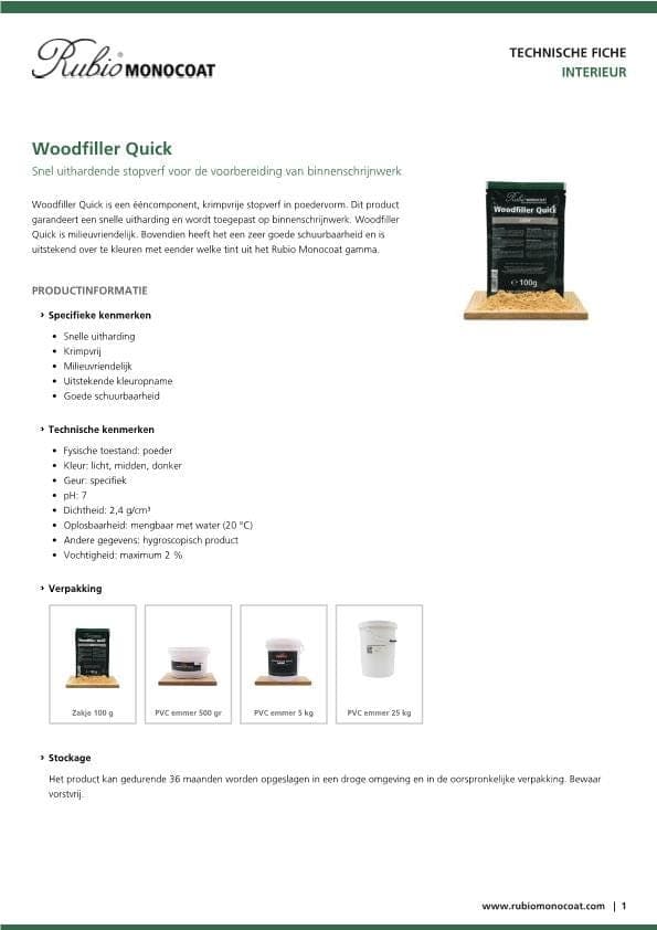 TDS Woodfiller Quick - NL