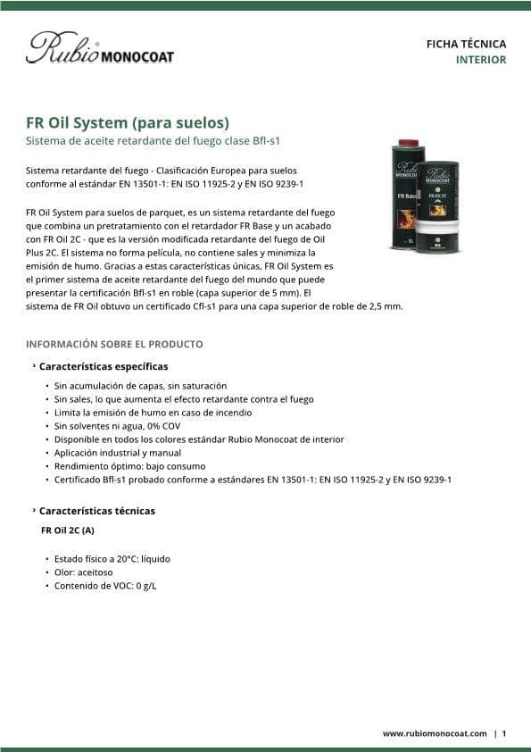 TDS FR Oil System (para suelos) - ES