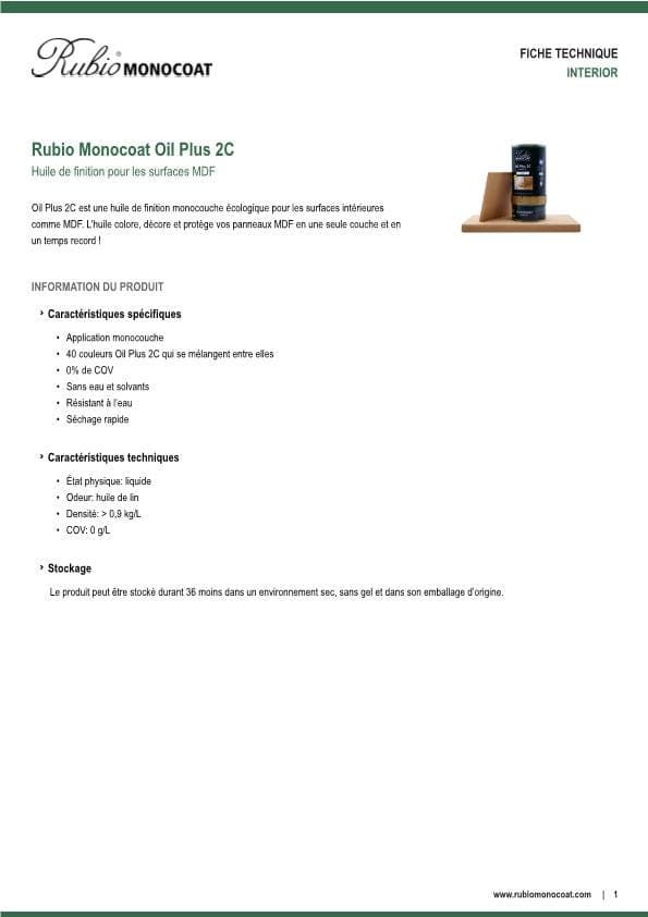 TDS Oil Plus 2C - MDF - FR