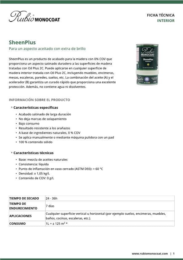 TDS SheenPlus - ES