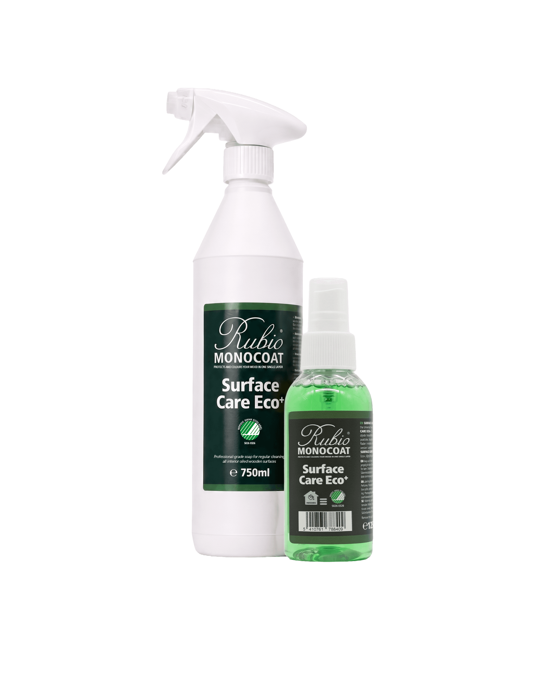 Surface Care Eco+ 750ml + 125ml - Pack shot - Transparent background